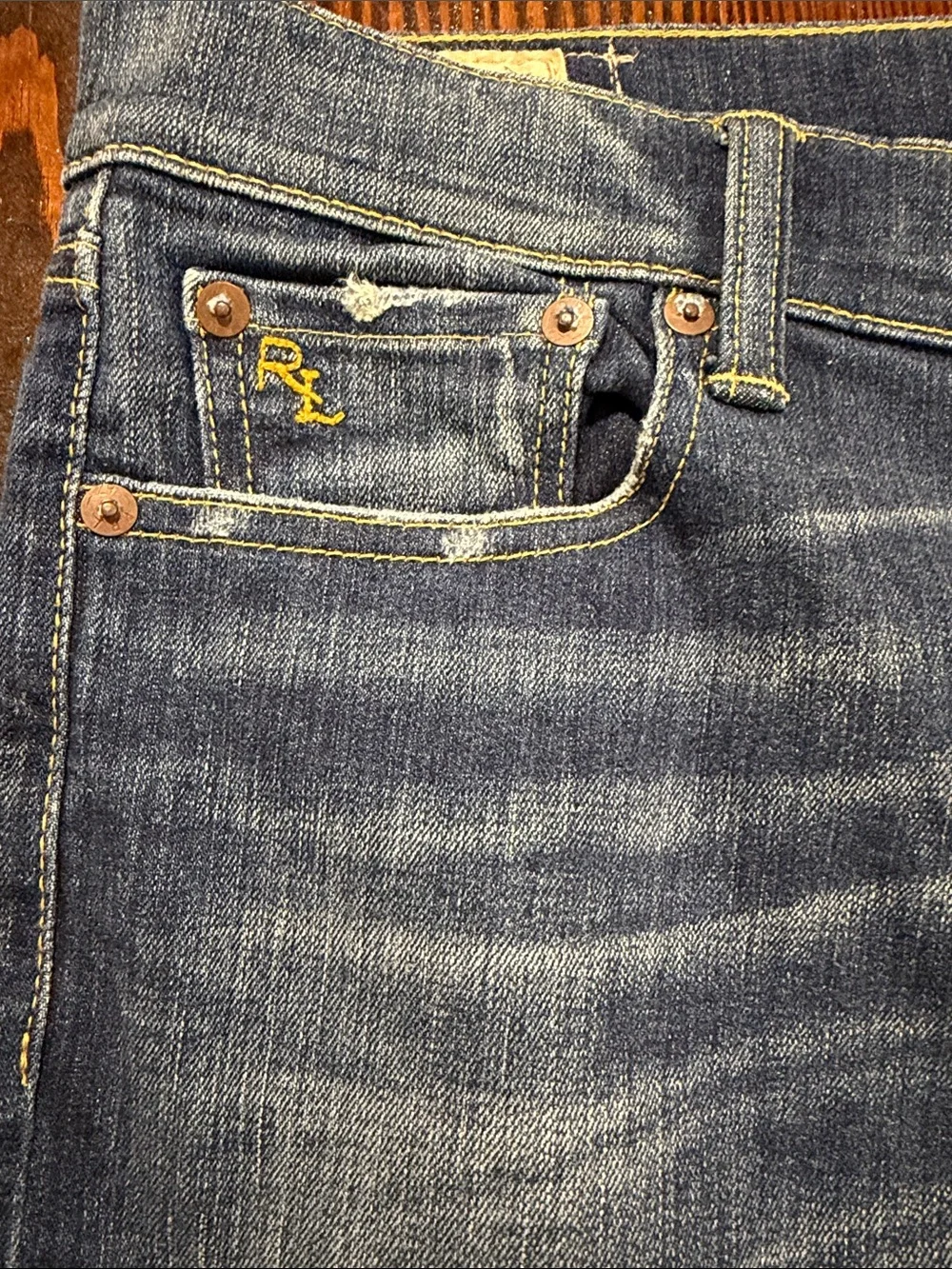 Ralph Lauren Tompkins Dark Blue Skinny Jeans size 31